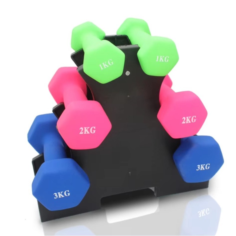 Home Gym Gym - 3-poziomowy regał na hantle, stalowy, wytrzymały,