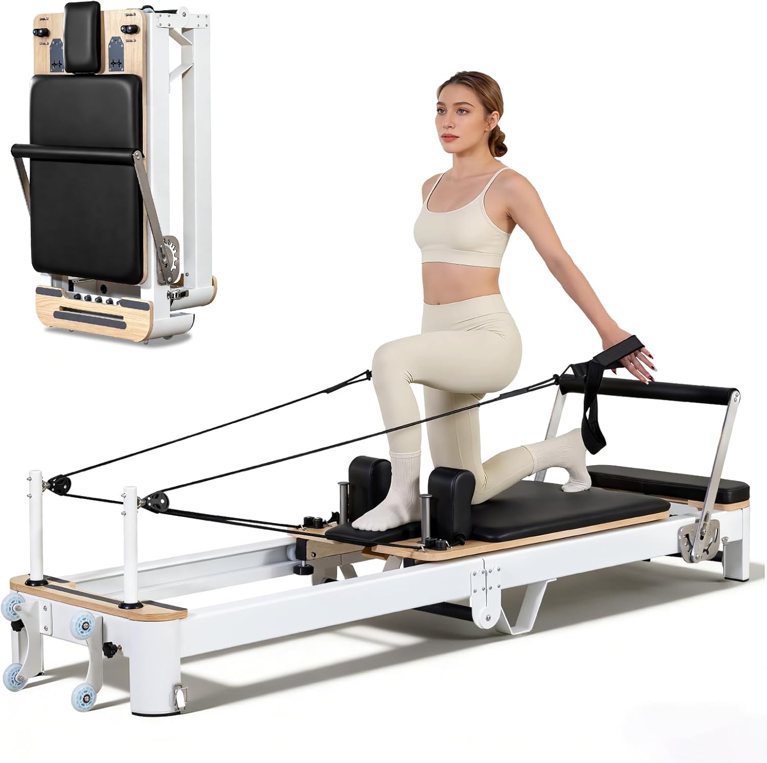 Home Gym Jump Box - 94-calowy aluminiowy reformer do pilatesu z
