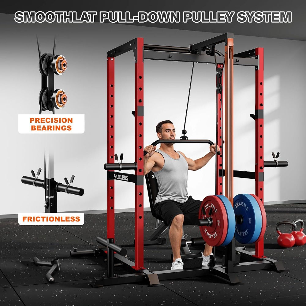 Home Gym Rack With Cables - Wielofunkcyjna klatka do przysiadów o udźwigu