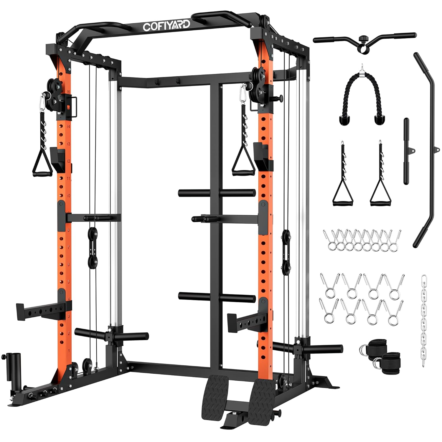 Home Gym Rack With Cables - Klatka siłowa, stojak do ćwiczeń z