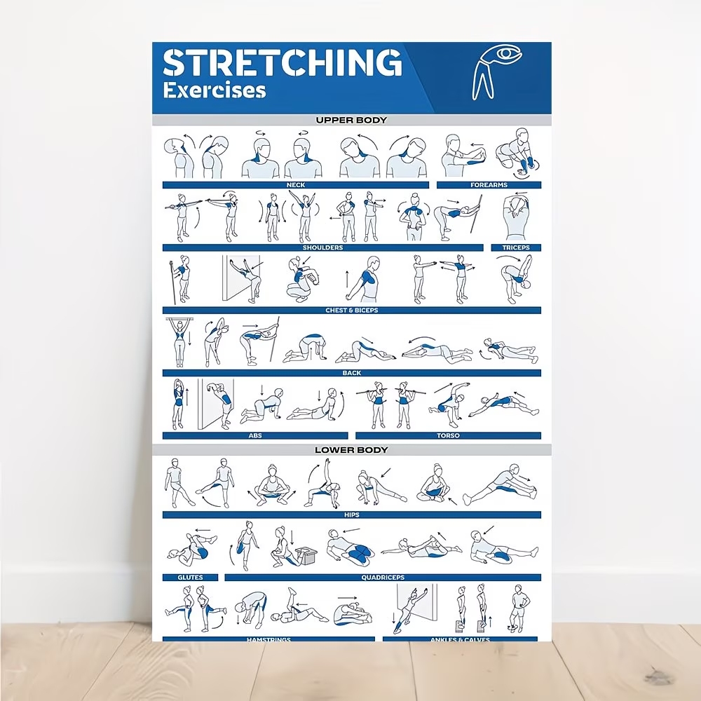 Home Gym Room - Nowoczesne, etykietowane obrazy rozciągających się osób