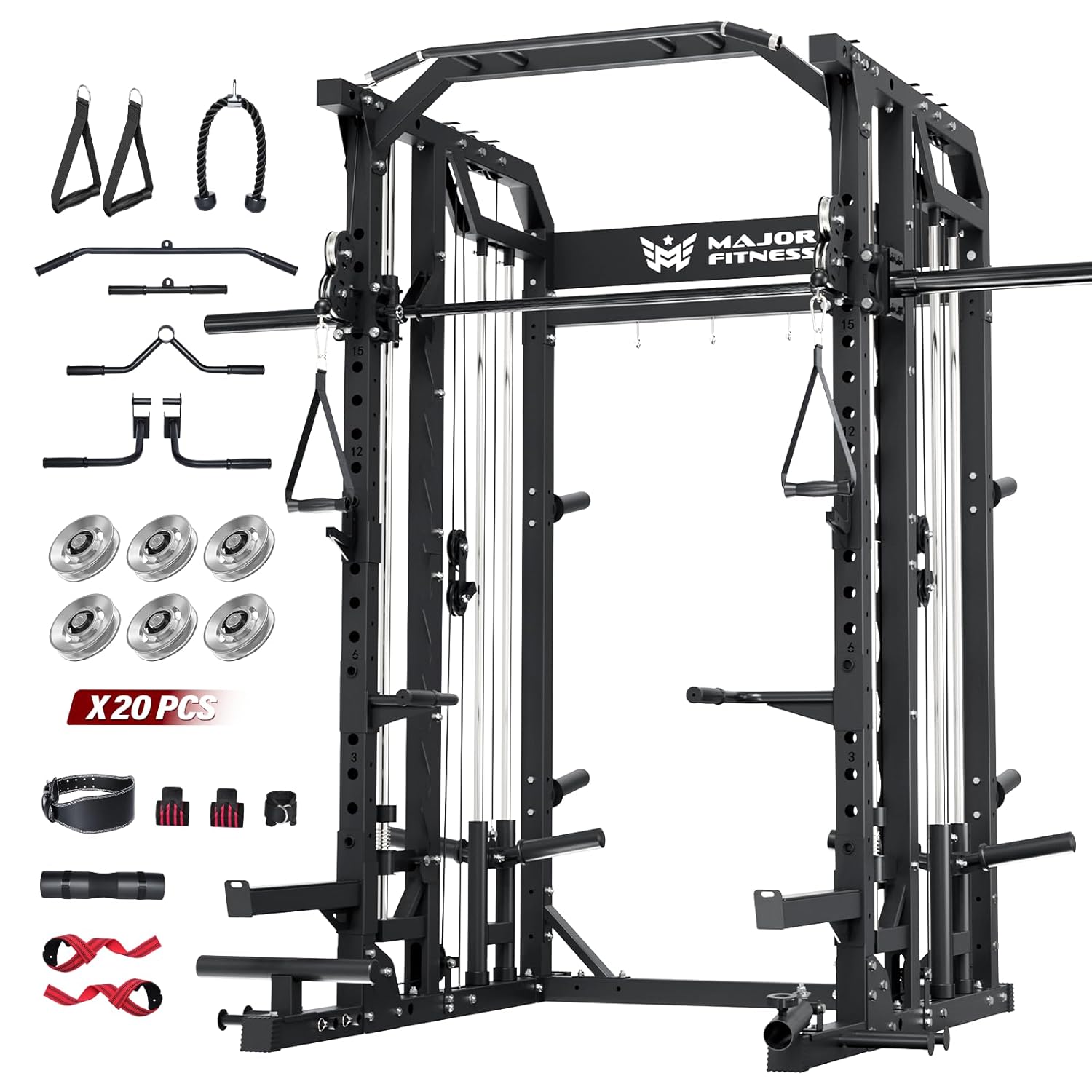 Home Gym Rack With Cables - Stojak do przysiadów Smith Machine do