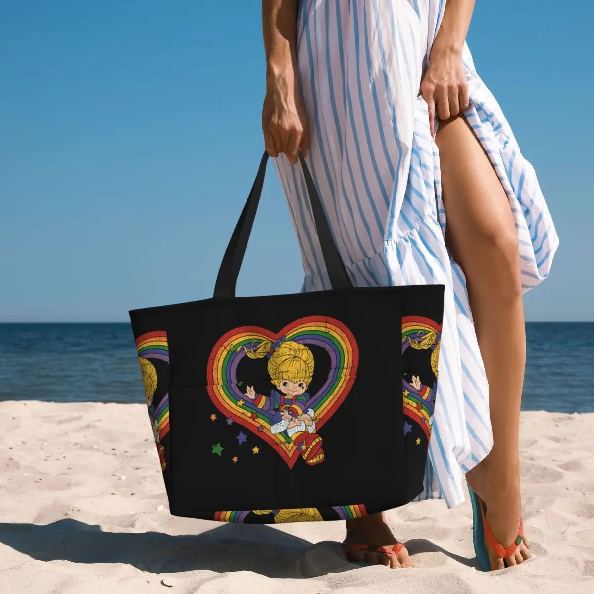 Home Gym Packages - Torba plażowa Rainbow Brite z tęczowym