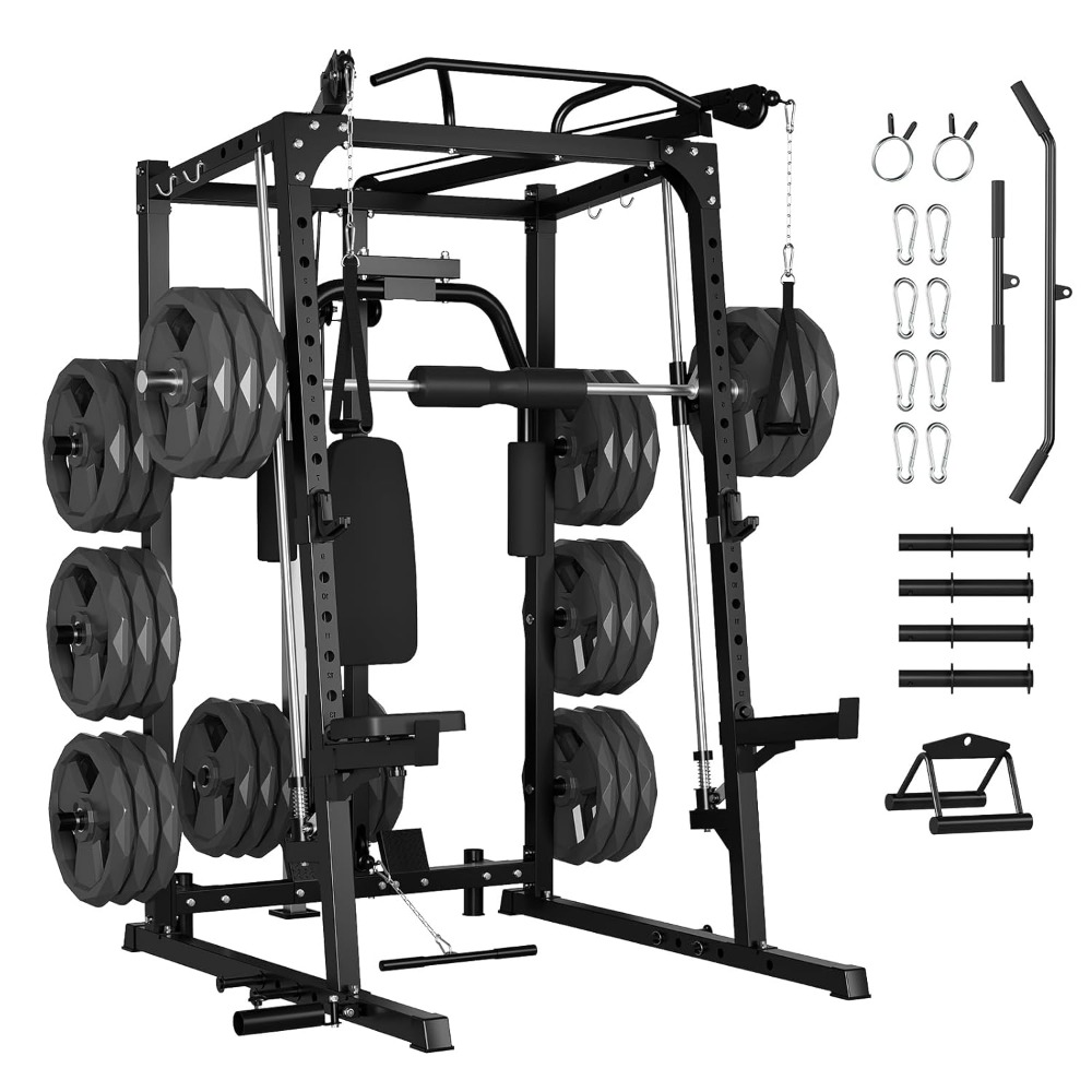Home Gym Rack With Cables - Stojak Smitha, Stojak do Przysiadów, Klatka