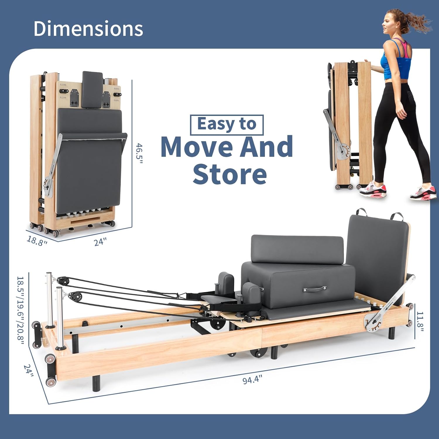 Składany reformer do pilatesu  – Home Gym Yoga recenzja i cena