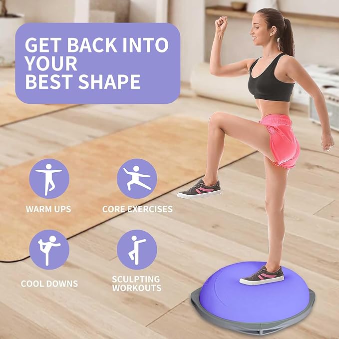 Piłka Bosu 70 cm, antypoślizgo – Home Gym Yoga recenzja i cena