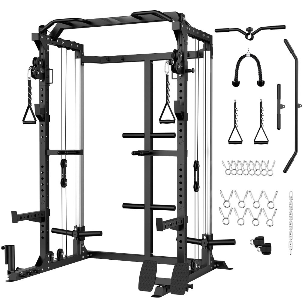 Wielofunkcyjna klatka do przys – Home Gym Rack With Cables recenzja i cena