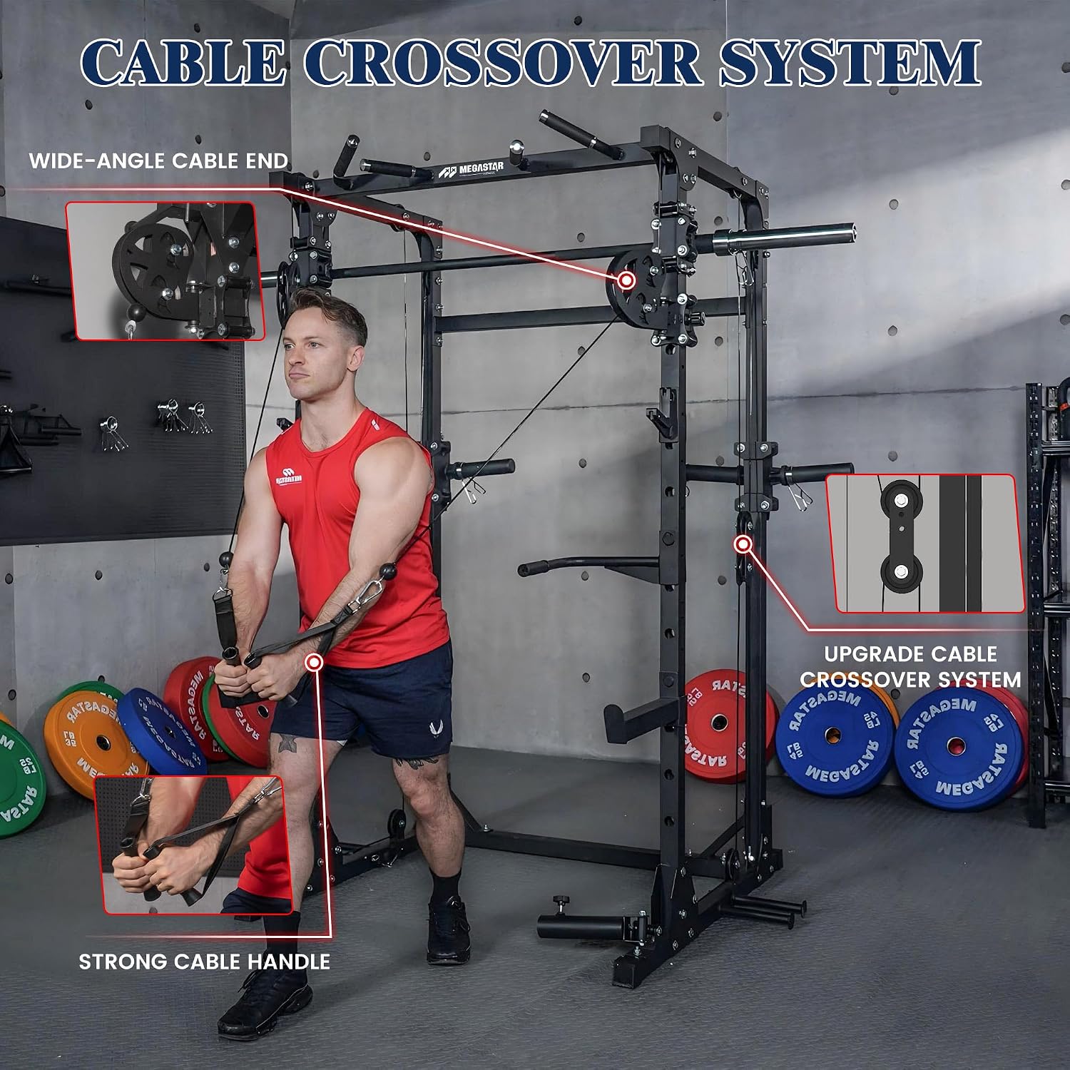 Smith Machine, 5 w 1 Wytrzymał – Home Gym Rack With Cables recenzja i cena