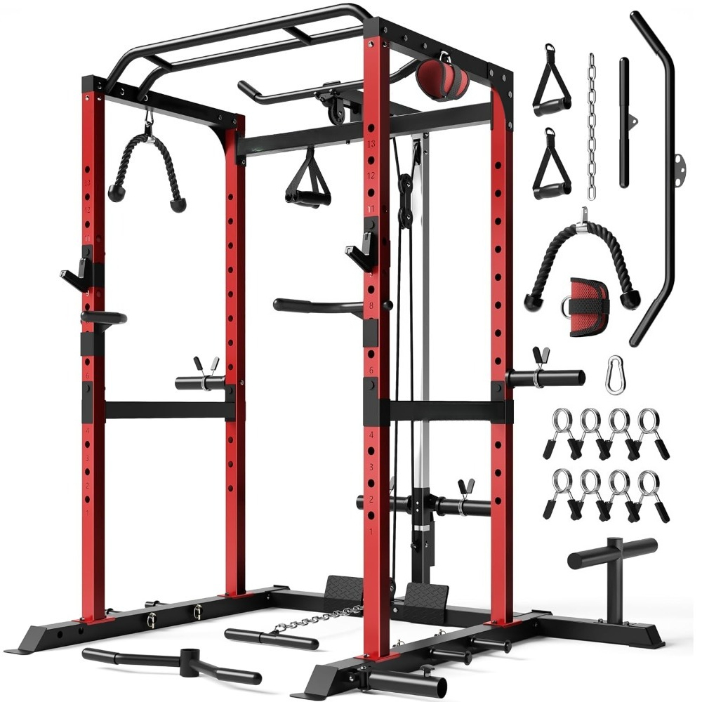 Wielofunkcyjna klatka do przys – Home Gym Rack With Cables recenzja i cena