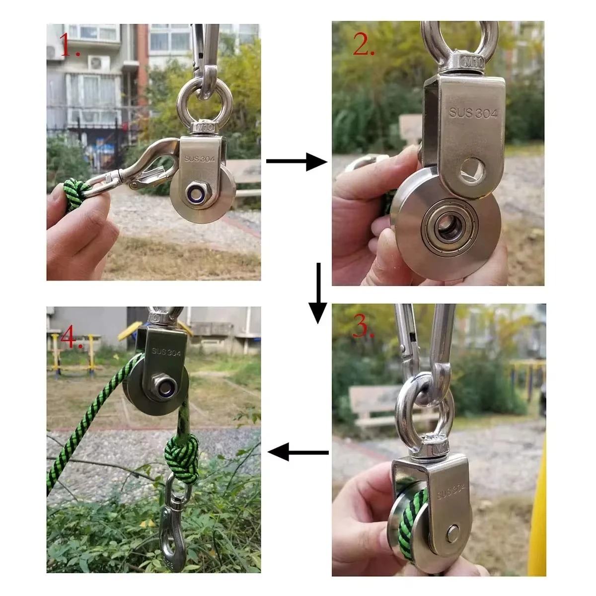 Koło pasowe obrotowe typu U ze – Home Gym Diy Pulley System recenzja i cena