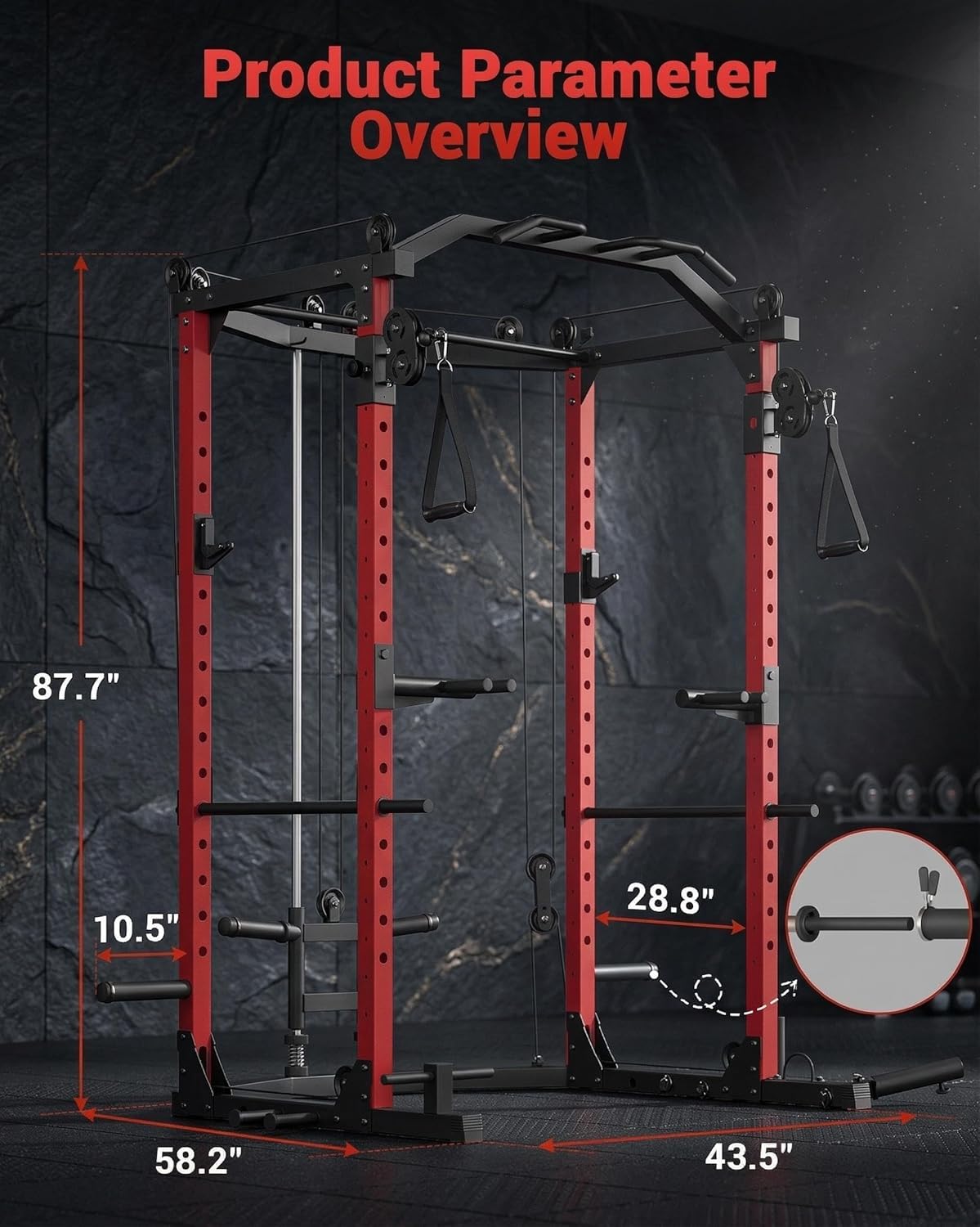Klatka siłowa, wielofunkcyjne  – Home Gym Rack With Cables recenzja i cena