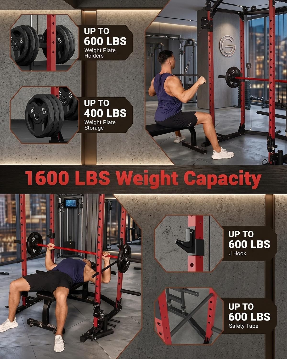 Klatka siłowa, wielofunkcyjne  – Home Gym Rack With Cables recenzja i cena