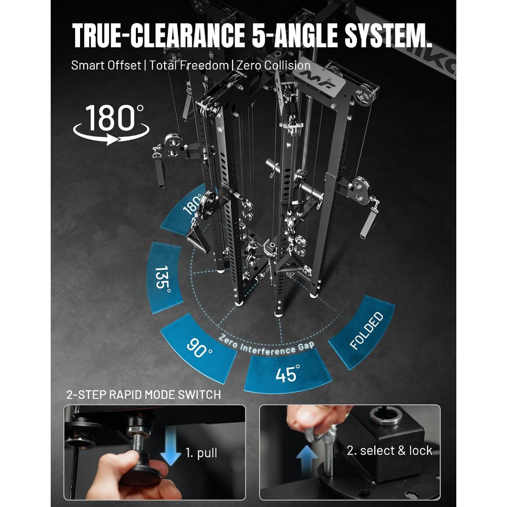 Składany, ścienny stojak do pr – Home Gym Rack With Cables recenzja i cena